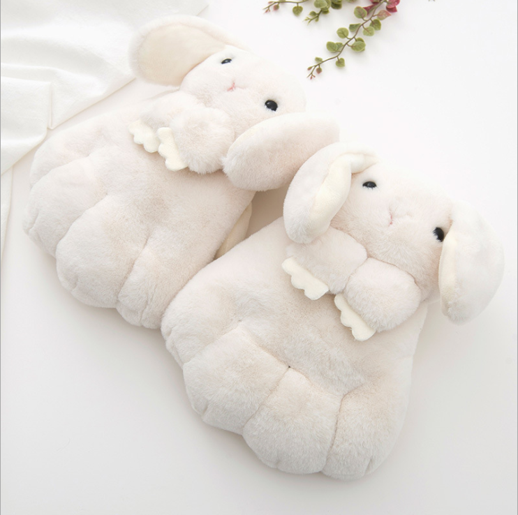 Wszystkie rękawiczki z palcami dla kobiet zimowe słodkie koreańskie króliczki z kreskówek ciepłe i grube pluszowe rękawiczki