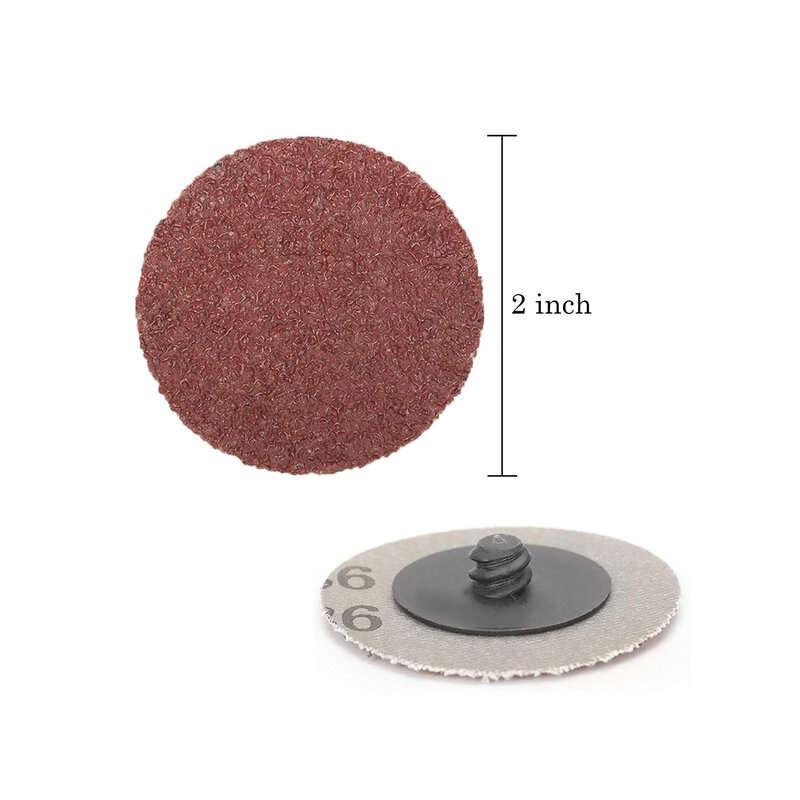 30PCS 2 Inch(50mm) Roll Lock R-Type Quick Change Discs Red Grain Sanding Disc Metal Surface Conditioning Die Grinder Accessories