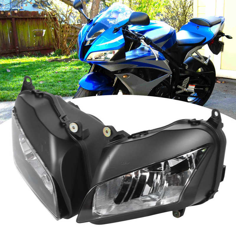 Par motocicleta farol montagem esquerda + direita habitação lente apto para honda cbr 600rr 2007-2010 motocicleta farol capa