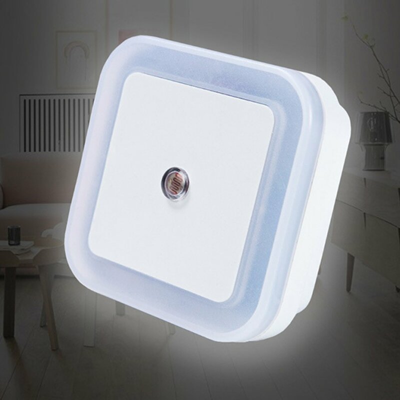 Miniluz LED nocturna con Sensor de Control, lámpara de inducción de ahorro de energía con enchufe europeo y estadounidense, para sala de estar y dormitorio, 110V, 220V
