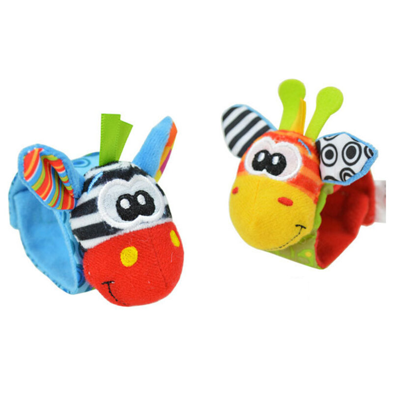 Rattle Set Cartoon Baby Sensory Toys  Children Infant Newborn Toys Soft Plush Sock Baby Rattle  Wrist