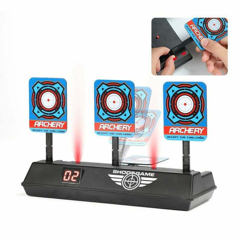 Intelligent Auto-Reset Electronic Scoring Target Automatic Induction Nerf Guns Practicing Darts Sound Party Shooting Games