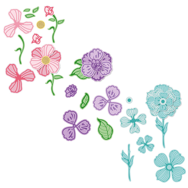 愛らしい花の金属製のカッティングダイ,ステンシル,花のダイ,カード作成のためのスクラップブッキング,2020
