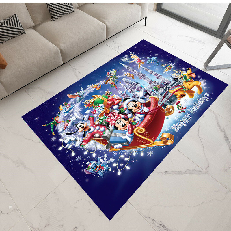 100x160cm Merry Christmas  Mickey Carpets for Living Room  Kids Room Decor Playmat  Floor Mats Baby Play Mat