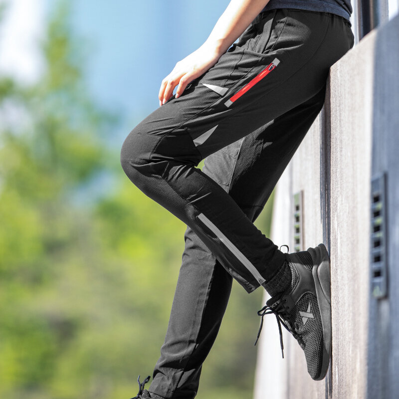 ROCKBROS-pantalones de ciclismo ligeros y cómodos para hombre y mujer, calzas deportivas transpirables de alta elasticidad, reflectantes, primavera y verano