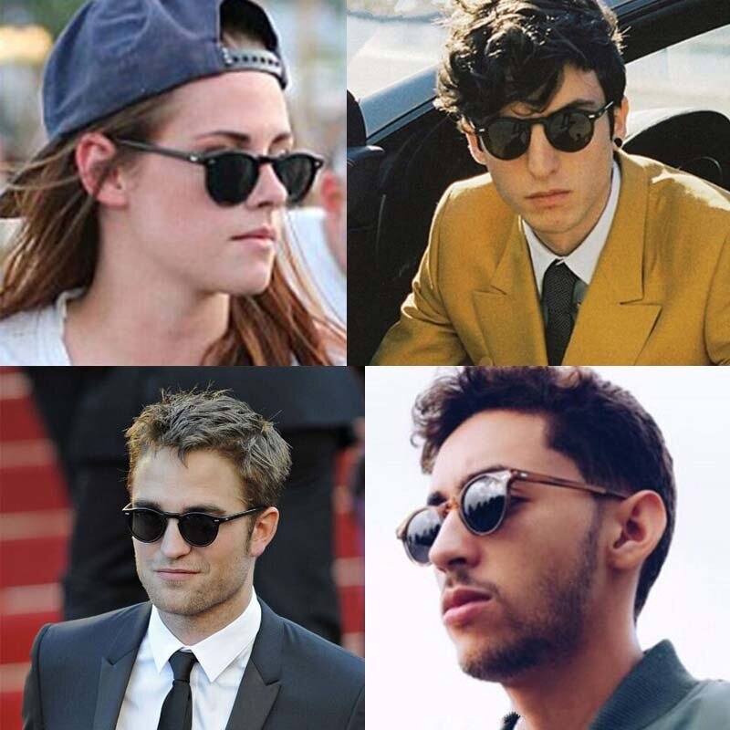 Gafas De Sol redondas con protección UV400 para hombre y mujer, lentes De Sol femeninos De diseñador De marca, Estilo Vintage, para conducir