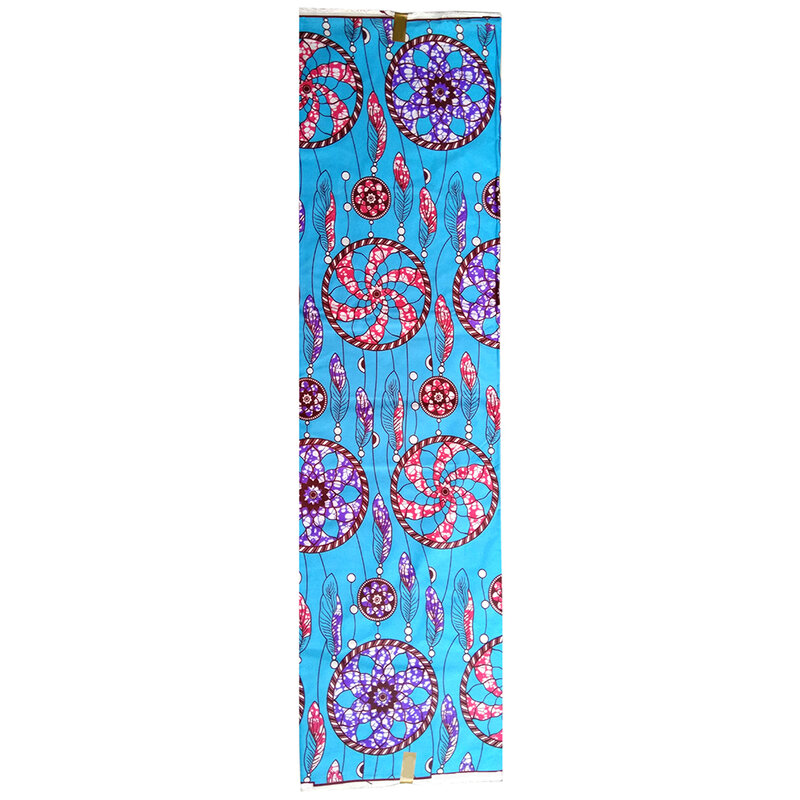 Tissus de cire africains nigérians, tissu en Polyester imprimé Ankara de haute qualité, couleur bleu ciel