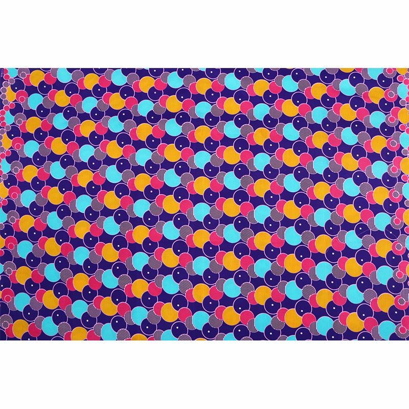 Tela de cera africana con estampado colorido, tela estampada de 6 yardas, 2019