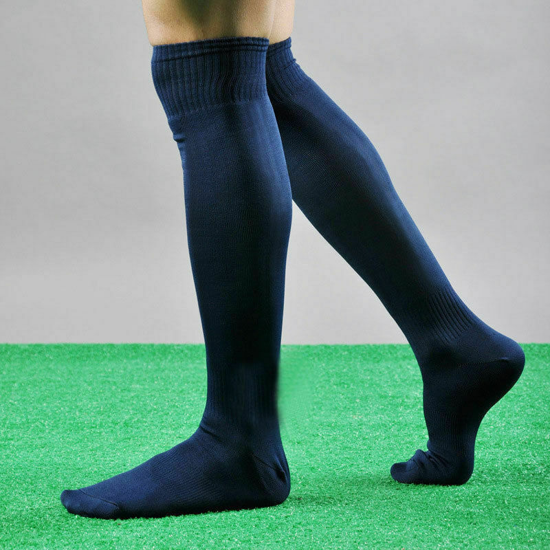 ผู้ชายกีฬาฟุตบอลฟุตบอลถุงเท้ายาวกว่าเข่าถุงเท้าเบสบอลฮอกกี้กีฬาถุงเท้ากลางแจ้งถุงเท้า