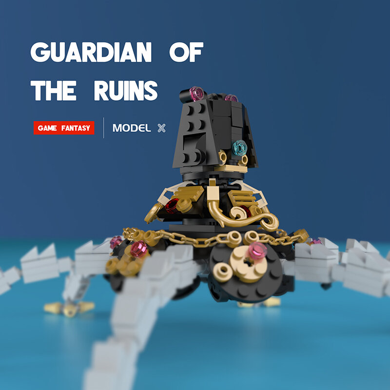 Moc Zeldaed Ruins Guardian Model Building Blocks, Action Figure, Tijolos de construção, Brinquedos Educativos, Personagem do Jogo, Presente de aniversário