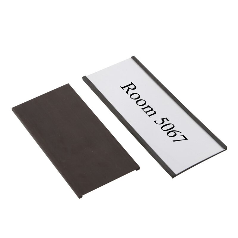 Soportes de etiquetas magnéticas de 50 piezas con soportes para tarjetas de datos, protectores de plástico transparentes para estantería de Metal (1x2 pulgadas)