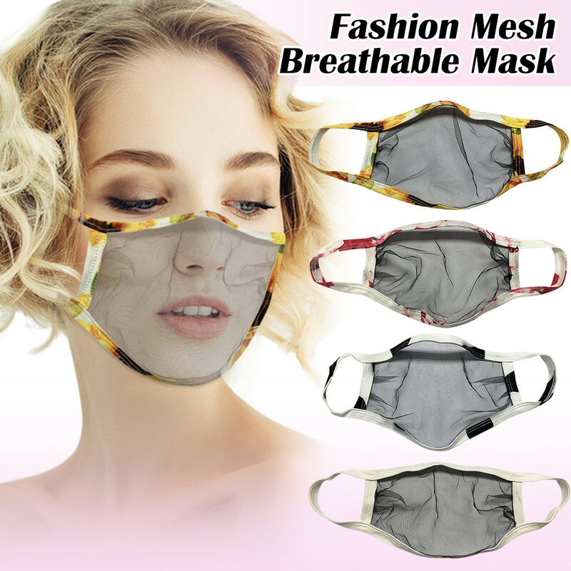 Masker Transparan Scrub Bahasa Bibir Uniseks Tiga Dimensi Dapat Dicuci Masker Anti Debu Dapat Digunakan Kembali Penutup Wajah Illas Illas