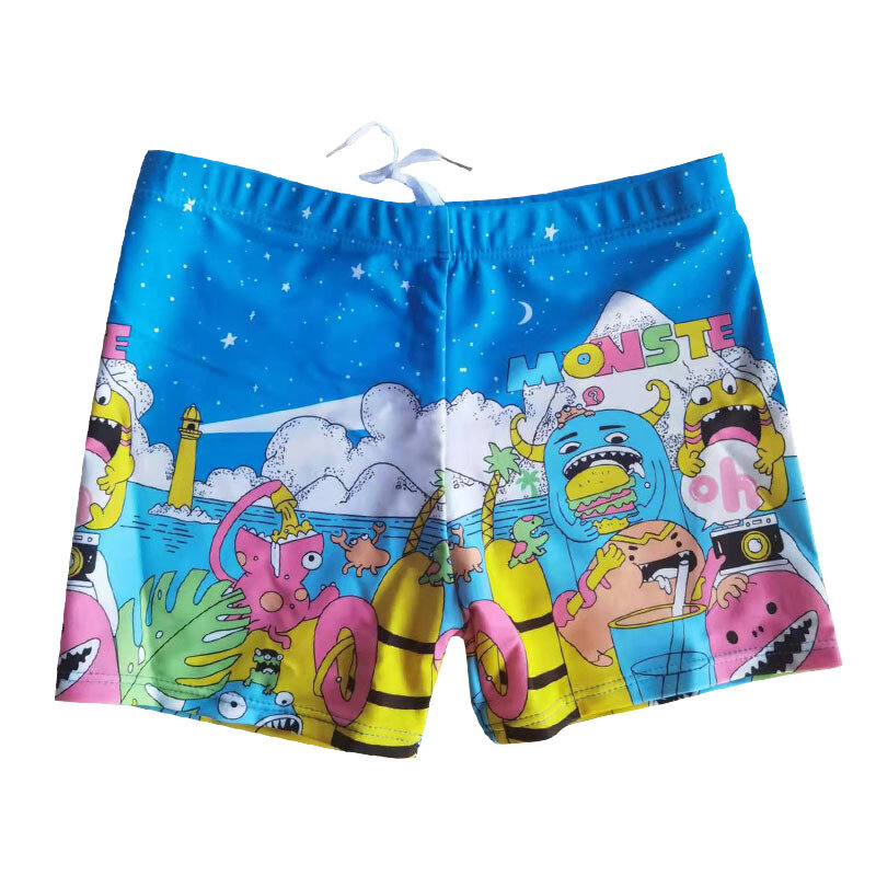 1PC Kids Swim Trunk Beach Shorts Cute Cartoon Print Swimsuit 2024 Baby Boy Swimwear Children Outdoor Sports Clothing