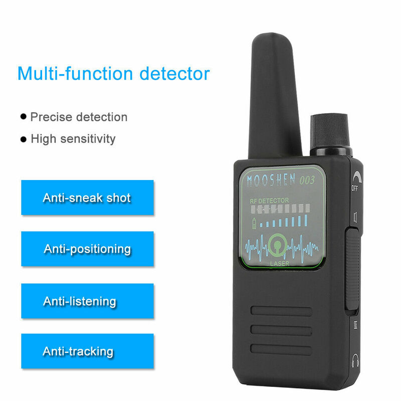 Proker M003 다기능 안티 스파이 탐지기 카메라 GSM 오디오 버그 파인더 GPS 신호 렌즈 RF 트래커 무선 감지기 감지