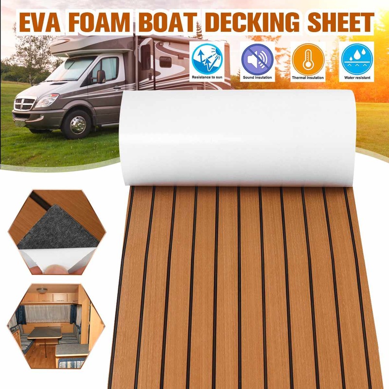 Suelo de espuma EVA para barco, cubierta de teca para barcos, hoja de espuma EVA, alfombra para yate, 2400x600x5/6mm