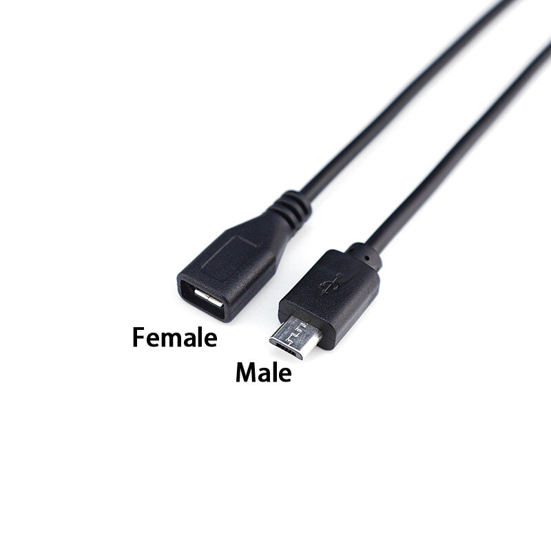 Cable de carga Micro USB macho/hembra para abrir, 2 pines, 4 pines, 2 núcleos