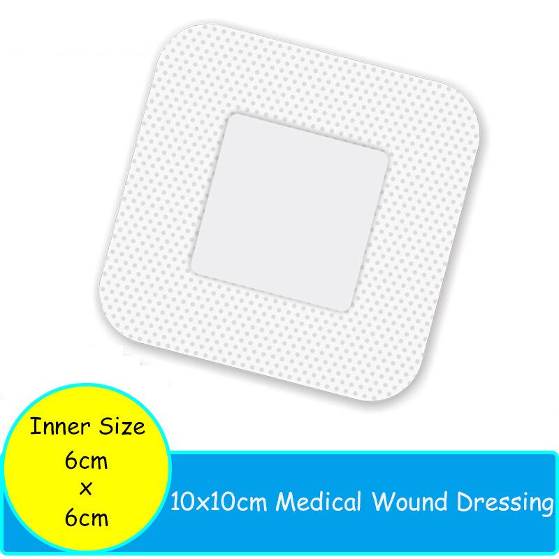 20Pieces 10cmx10cm/15cm/20cm/25cm Breathable Medical Wound Sterile Dressing Large Size Wound Stickers Individual Package