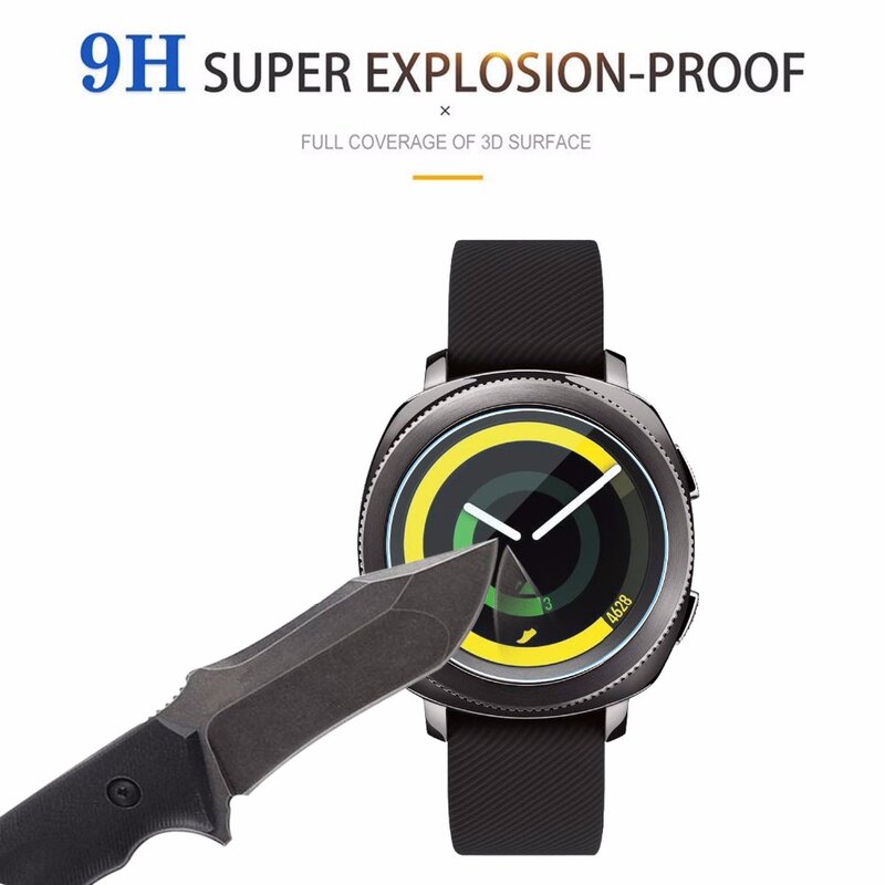 Vidrio templado para Samsung Gear Sport SM-R600, Protector de pantalla para reloj, película protectora a prueba de explosiones, 2 unids/lote