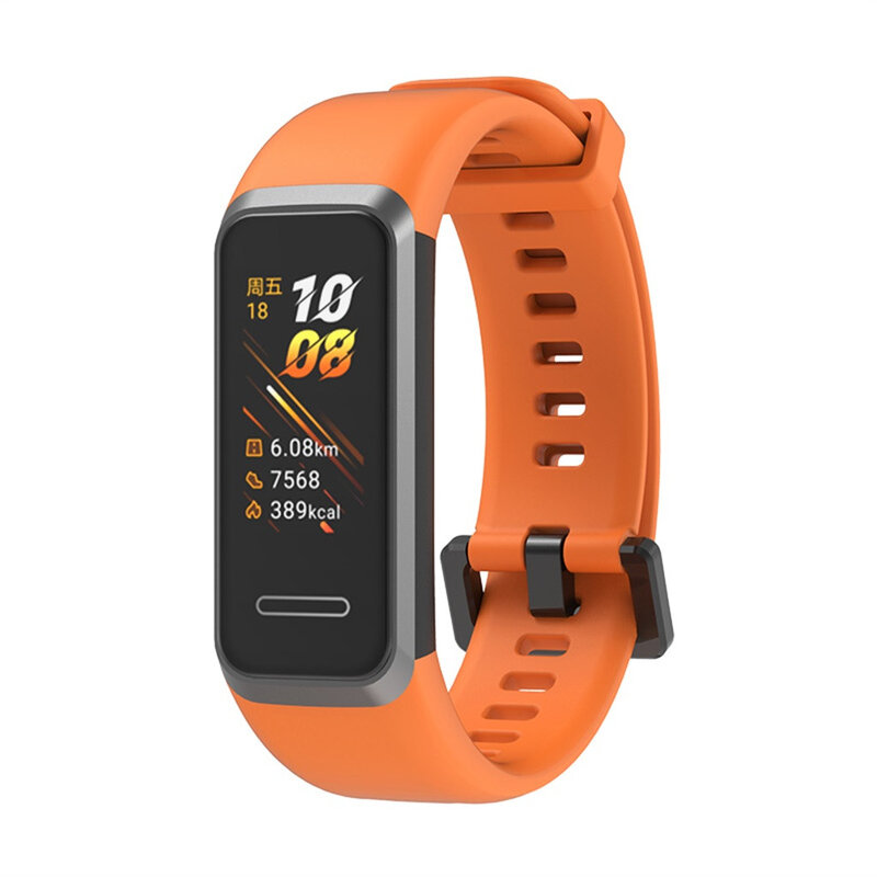Solid Color Strap For Huawei Band 4 Bracelet Silicone Straps huawei4 band4 Soft Bands Watchband Replacement Wristbands