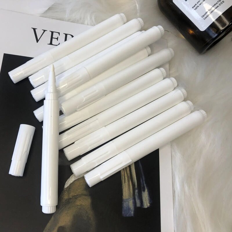 1Pcs Wit Krijt Markers Droog Vegen Wissen Liquid Chalk Markers Witte Vloeibare Mark Pen Voor Muursticker Schoolbord Keuken jar