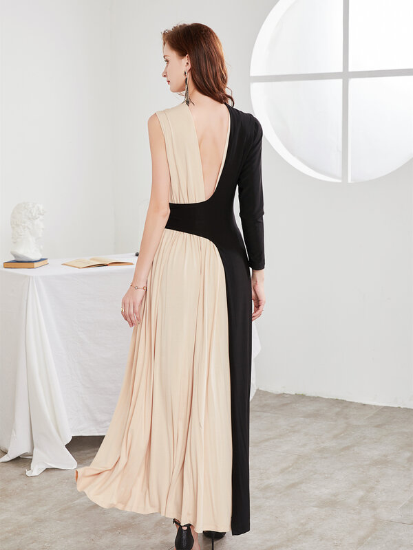 신상품 빈티지 V 넥 화이트 블랙 짧은 이브닝 드레스, 간단한 이브닝 드레스, Abiye 저렴한 이브닝 가운