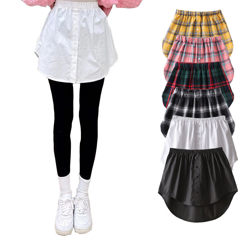 Mini-jupe irrégulière pour femme, faux ourlet, faux ourlet, noir et blanc