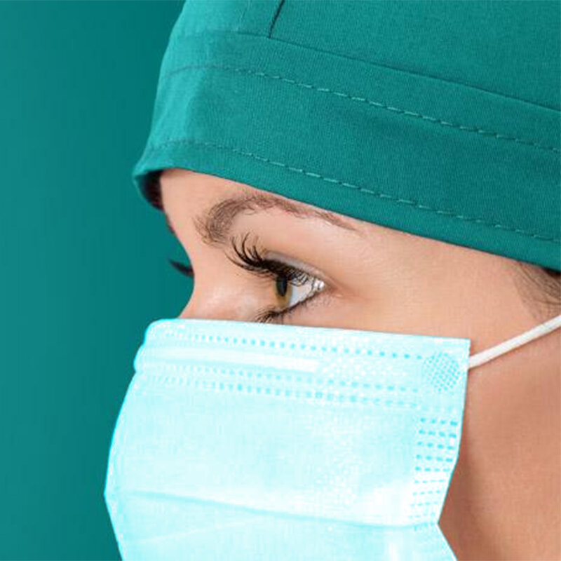 50 pièces 3-Ply Anti-poussière jetable chirurgical Salon médical Earloop visage masques de bouche blanc/rose/bleu/violet