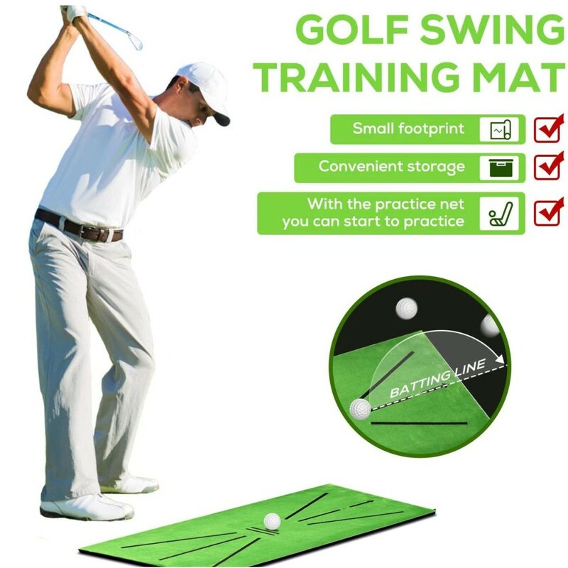 Golf Swing Mat Hitting Batting Direction Mark Trace Indoor And Outdoor Striking Mat 30*60cm Golf Swing Training Pad Golf Mat