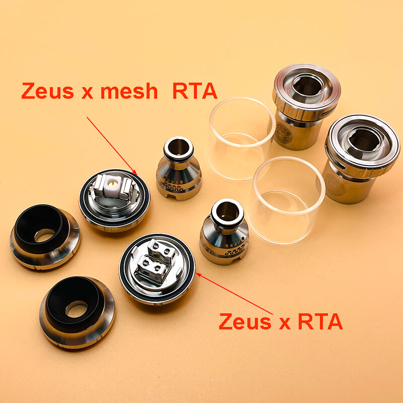 Dsxvape-zeus x rta atomizador de tanque, 3,5 ml/4,5 ml, 25mm, ni80, bobina dupla com convés de malha, vaporizador vape