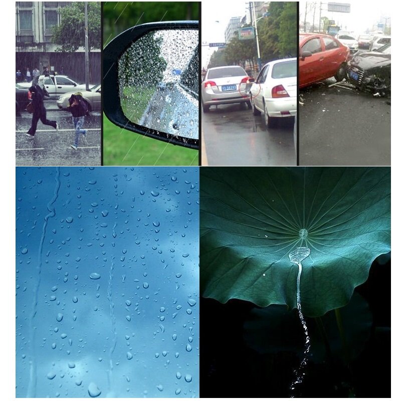 2Pcs Car Car Rearview Mirror Protective Rain Proof Anti  Membrane Car Sticker Accessories Car Protection
