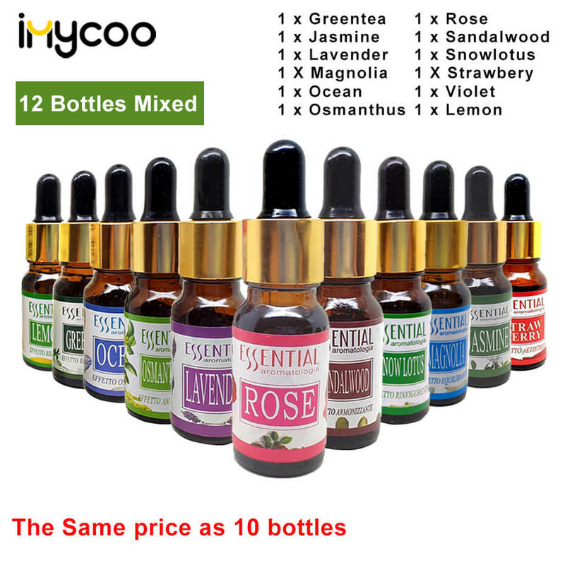 Imycoo-Aceite Esencial soluble en agua 100% Natural puro para difusor de Aroma, humidificador de aire, difusor de aceites esenciales de aromaterapia