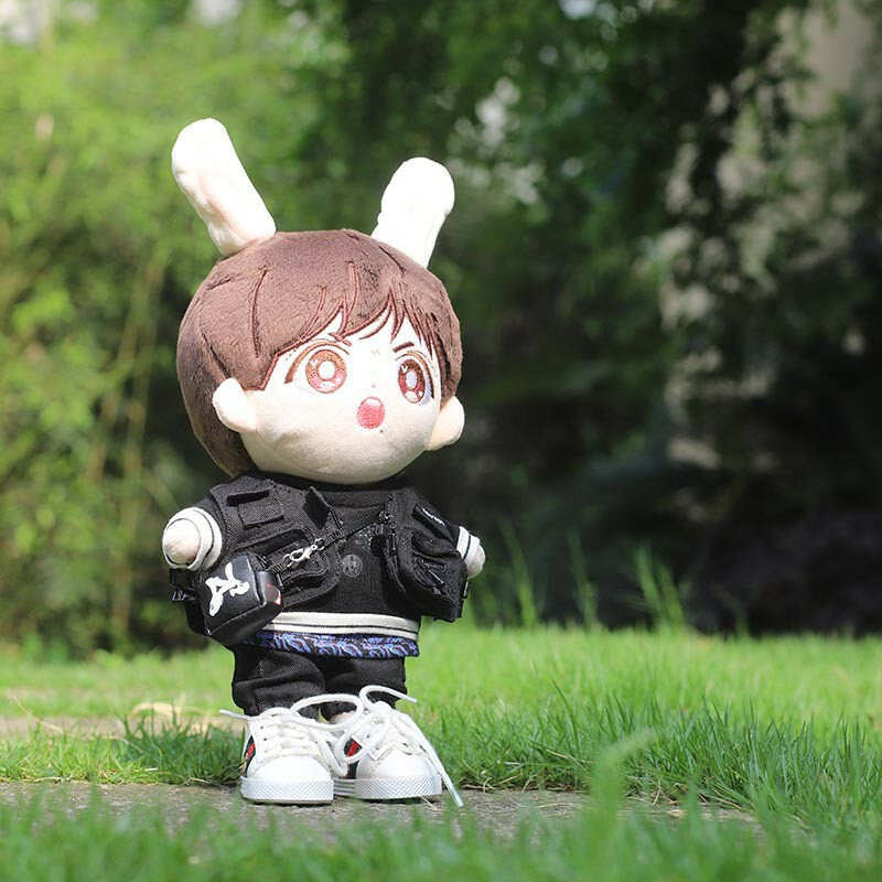 Black waistcoat suit 20cm star idol doll clothes the same as star set 20CM filled cotton doll accessories