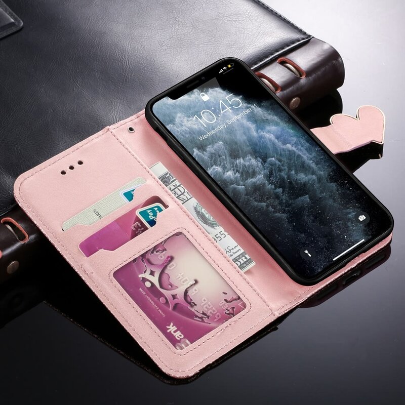 Card Holder Cellphone Case for IPhone 11 Pro Max Xs Xr X 7 8 Plus 6 6s 5 5s SE 2020 Glitter Magnetic Leather Flip Wallet Cover