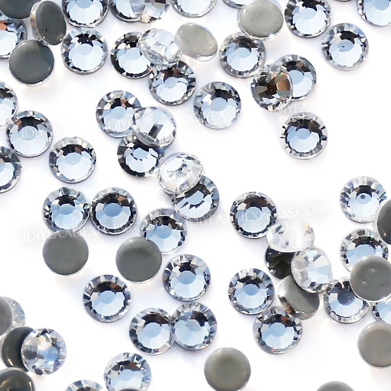 Diamantes de imitación AB transparentes brillantes, cristales de espalda plana, piedras brillantes para boda, ropa de tela, costura