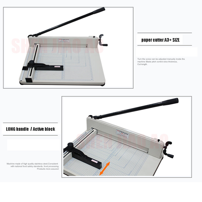 Máquina cortadora de papel Manual, cortador de papel pesado A3 de 17 pulgadas, 858-A3, 44mm, 400 hojas, máximo