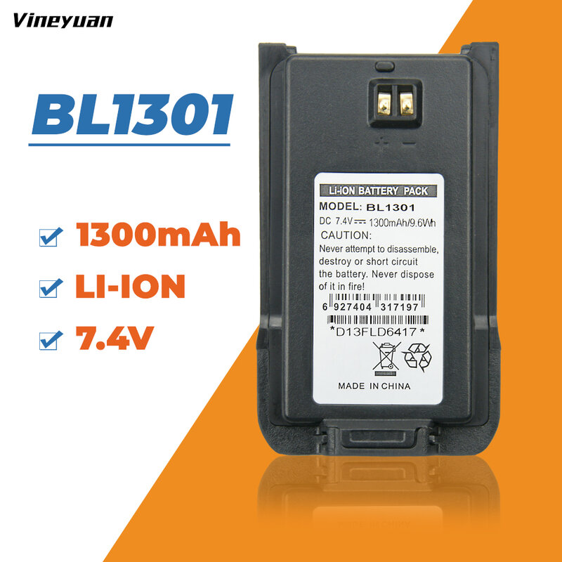 HYT-Batería de Radio bidireccional BL1301 BL1719, para TC-446S, TC-518, TC-580, TC-560, TC-585, 2 uds.