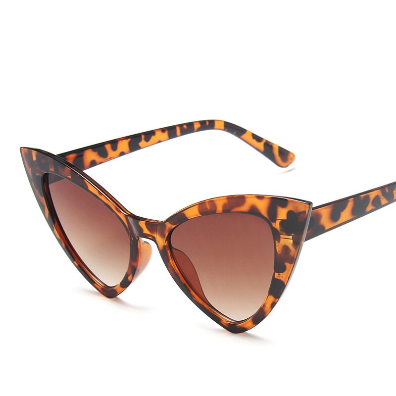 Солнцезащитные очки «кошачий глаз» женские, классические винтажные пикантные брендовые дизайнерские оверсайз в стиле ретро, UV400