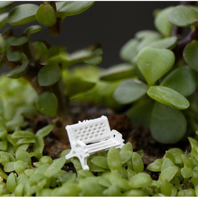 1/5 sztuk Mini ogród ozdoba miniaturowe Park siedzenia ławka rzemiosło bajkowy domek dla lalek wystrój Micro krajobraz domu ekologia akcesoria