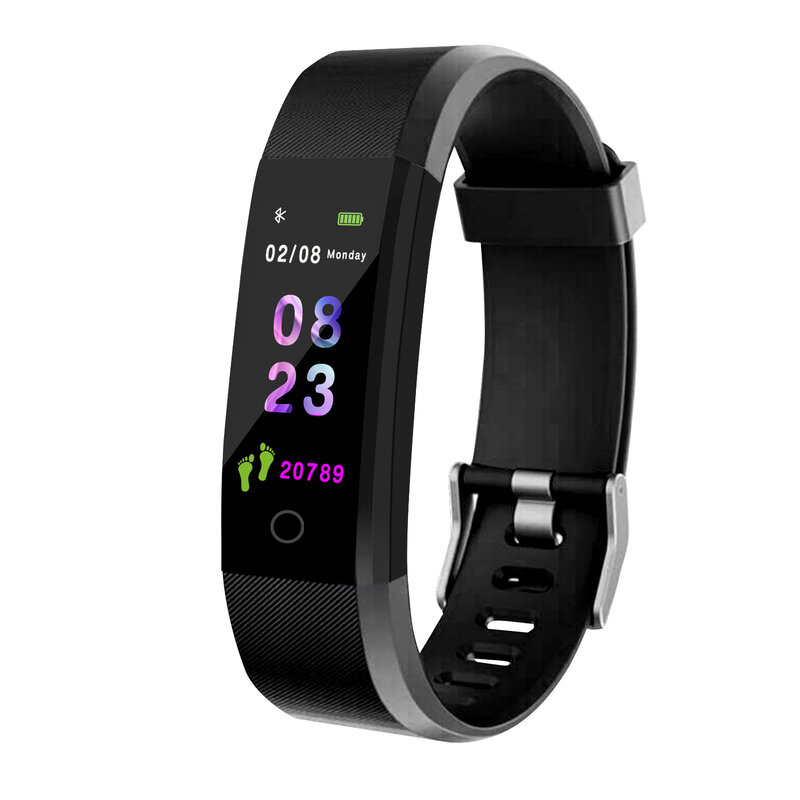 Kobiety inteligentny zegarek Monitor zdrowia tętno/ciśnienie krwi/krokomierz Bluetooth mężczyźni Smartwatch wodoodporna sportowa bransoletka