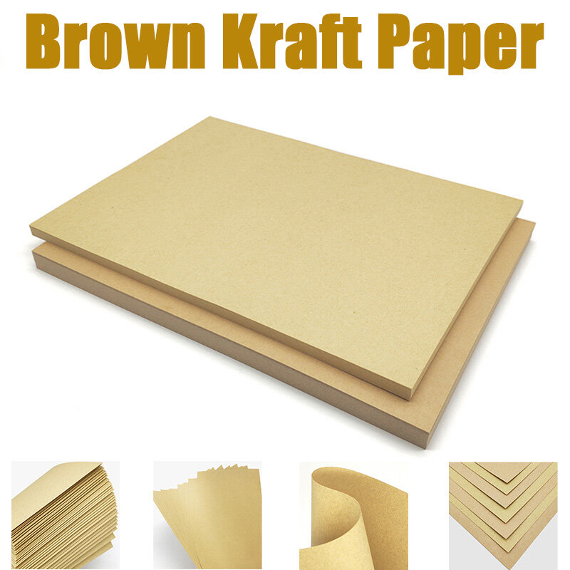 120gsm 100 sztuk papier do majsterkowania A4 karton papier brązowy papier pakowy Craft tektury