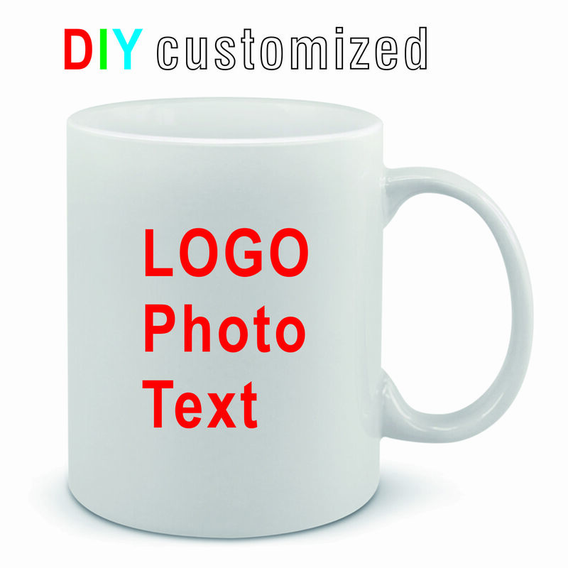 DIY Angepasst 350ML 12 unzen Keramik Becher Druck Bild Foto LOGO Text Personalisierte Kaffee Milch Tasse Kreative Vorhanden Nette geschenk