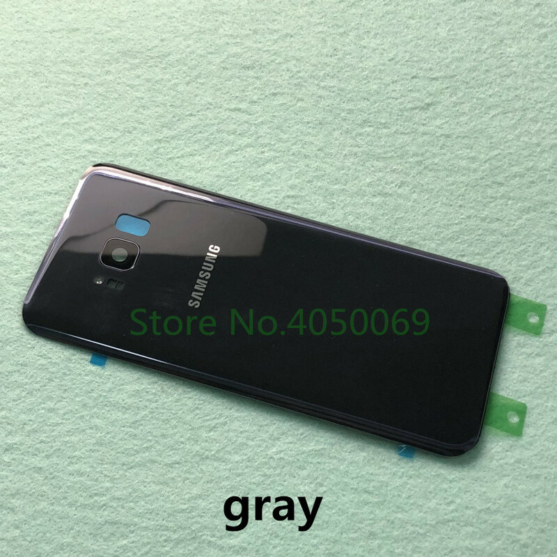 Remplacement de porte de batterie de boîtier de couverture arrière en verre + cadre de caméra pour Samsung Galaxy S8 Plus S8 s8 + G955 G955F G950 G950F