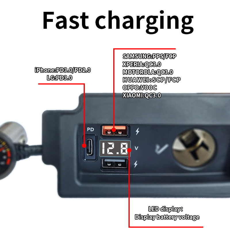 Cargador USB para coche, dispositivo de carga rápida para teléfono móvil iPhone, para Honda Accord 2008 a 2013, QC4.0, QC3.0, 5A, PDType, C30W