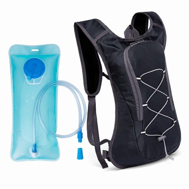 Ciclismo hidratação mochila, bicicleta equitação e correndo saco, água bexiga recipiente, 2L reflexivo pack, novo