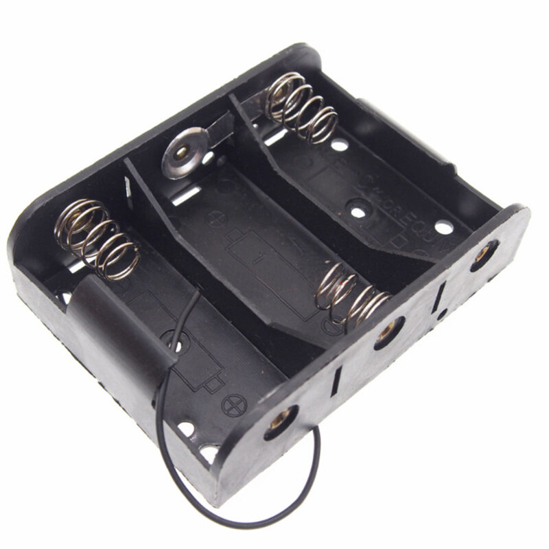 C-type Battery Holder Storage Box Case com fio Lead, Battery Container, Power Case, DIY, 1, 2, 3, 4 Slot, 1x, 2x, 3x, 4x, 1Pc