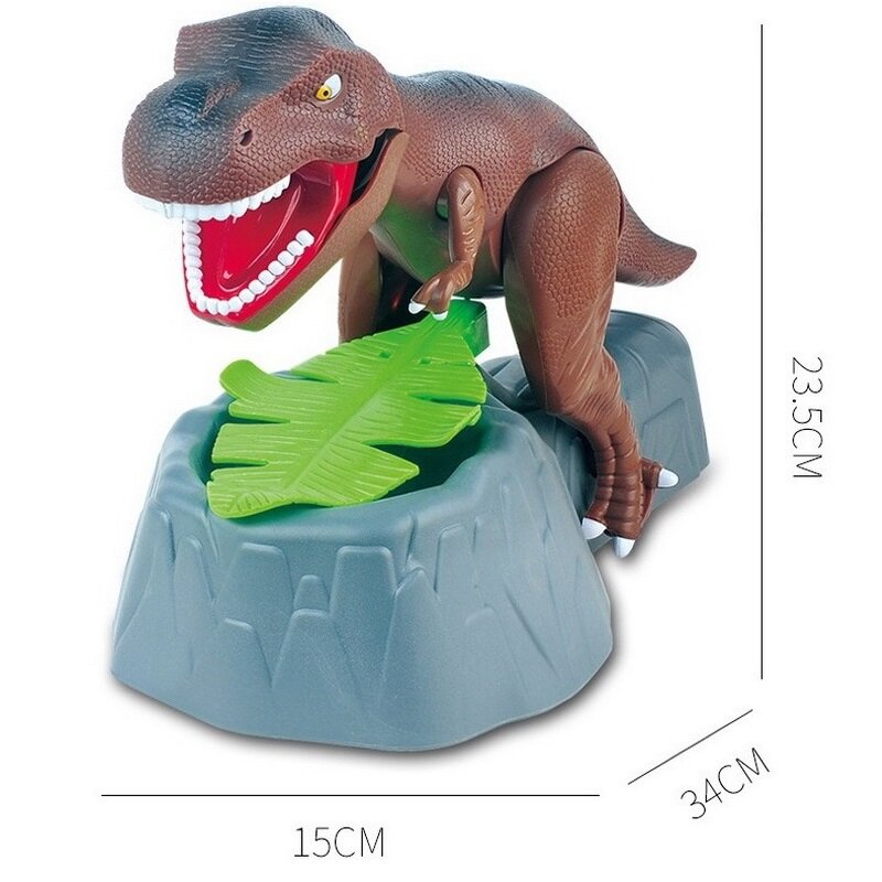 Lelucon Praktis Kreatif Mainan Dinosaurus Listrik Permainan Pesta Keluarga Permainan Menggigit Klasik Hadiah Anak-anak Anak-anak