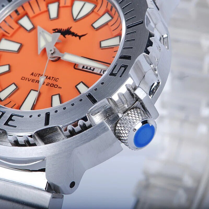 HEIMDALLR Monster Diver Watch vetro zaffiro inossidabile NH36 200M impermeabile C3 orologi meccanici automatici da uomo luminosi