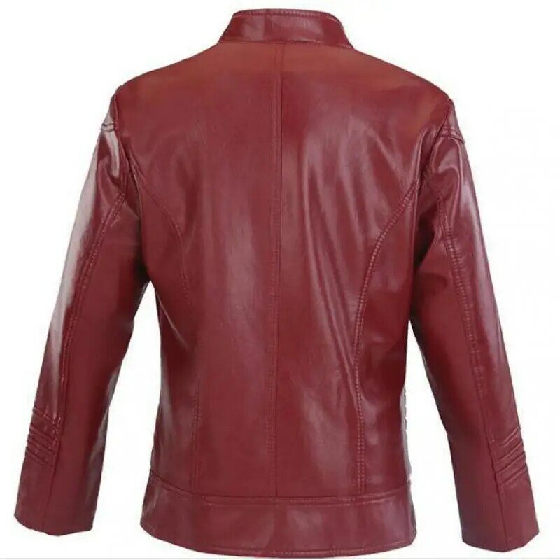 Plus Size L-6xl Women Faux Leather Jacket Spring Autumn Pu Female Coat Clothing Stand Collar Ladies Motorcycle Outerwear Ly50
