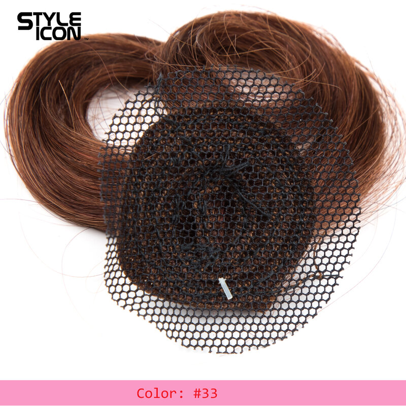 Styleicon Double Drawn Blonde Kleur Braziliaanse Vinger Roll Losse Wave Haar Bundels Met Sluiting 158G Pack Zes Kleuren 27 30 P1B30