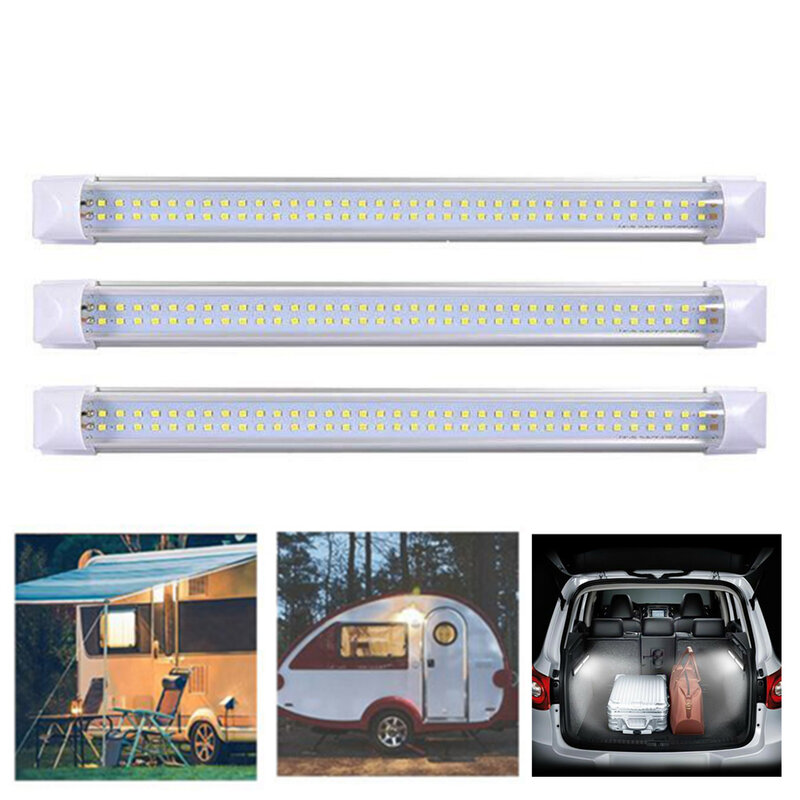 DC12-85V led barra de luz 2835 72leds led carro interior luz com interruptor de ligar/desligar interior leitura lâmpada do teto carro van ônibus caravana